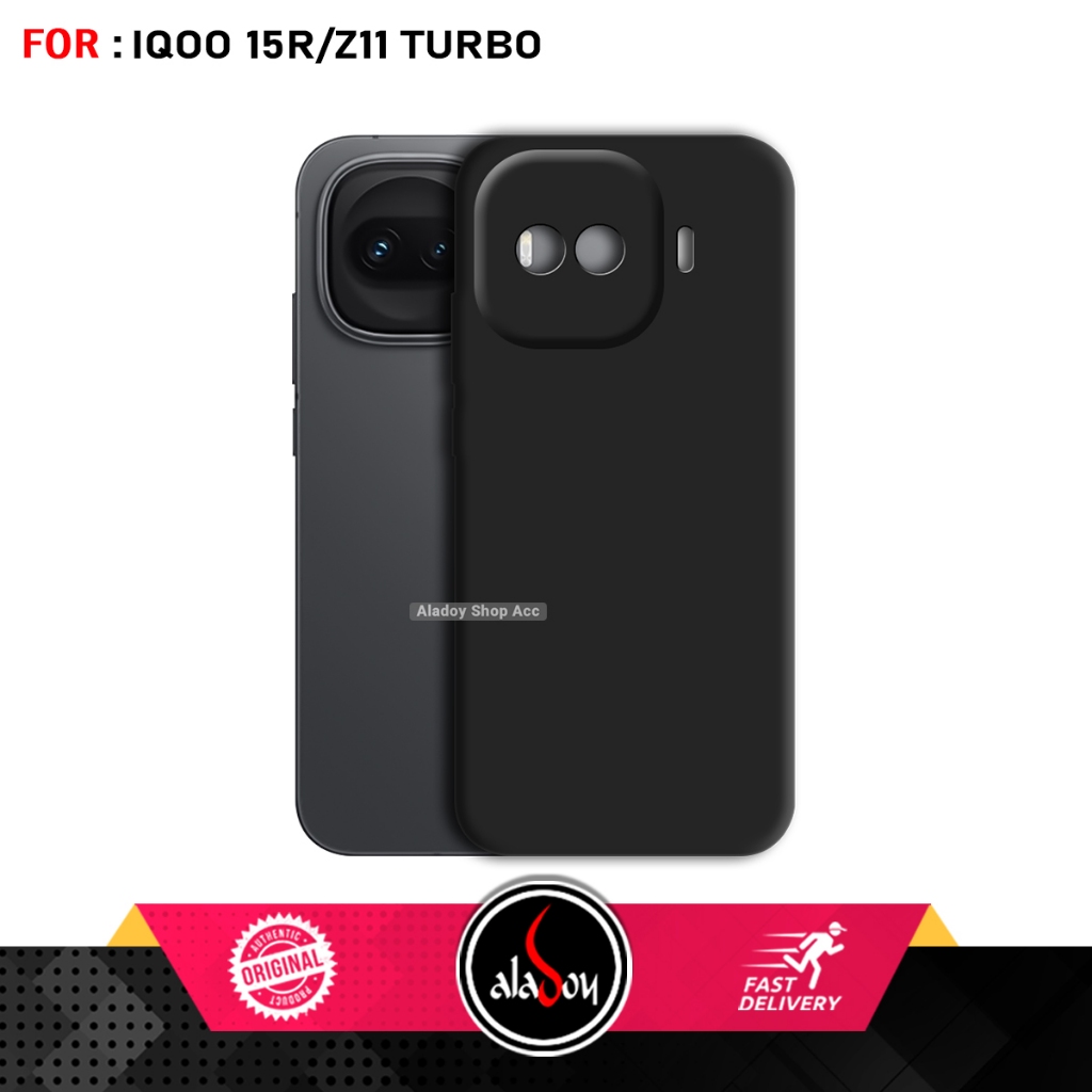 Case Iqoo 15R, Z11 Turbo  Softcase Silicone Premium Black Matte Casing