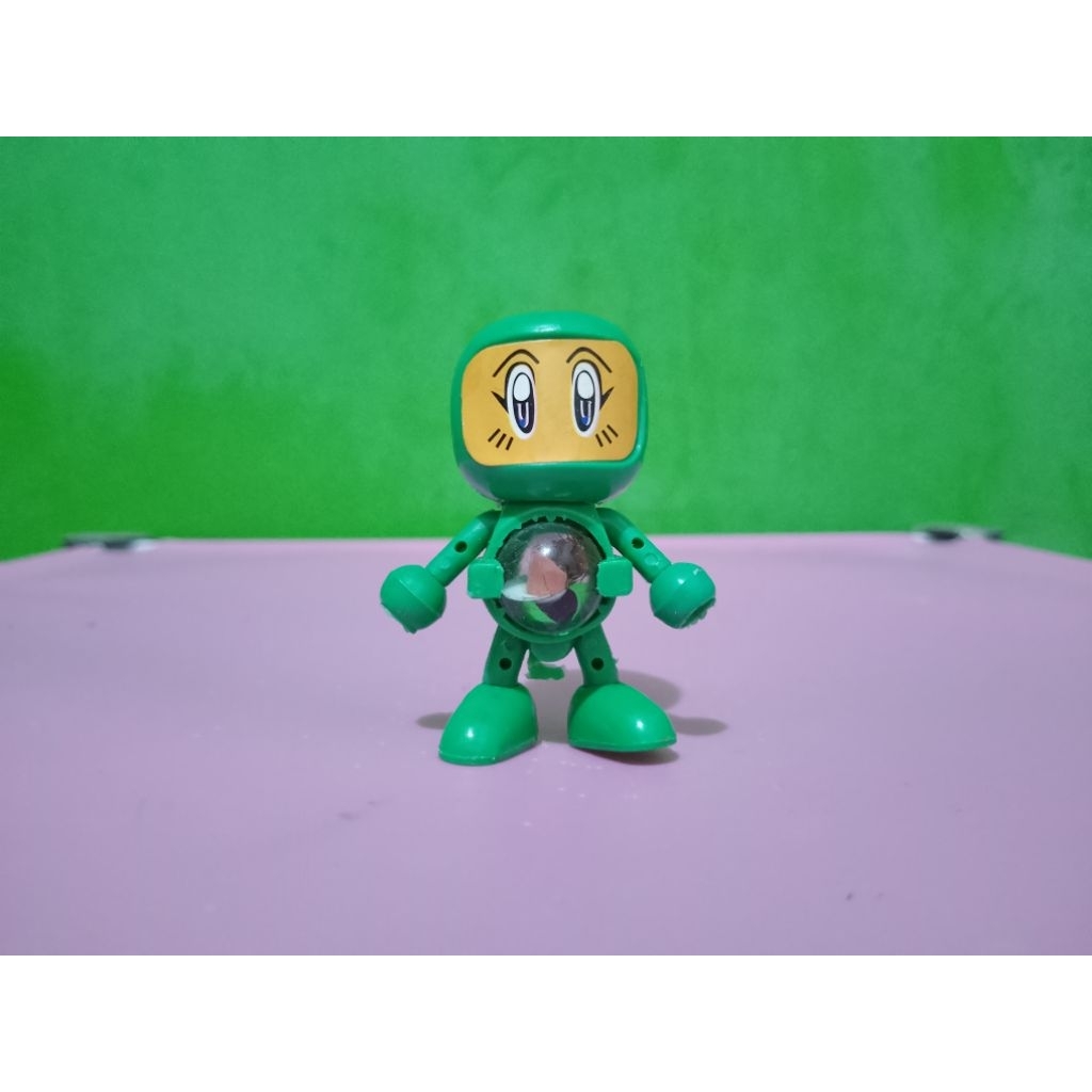 Figure B-DAMAN BAKUGAIDEN / BOMBERMAN - GREEN - Junk Murah Retro Vintage Rare Koleksi Mainan Anak An