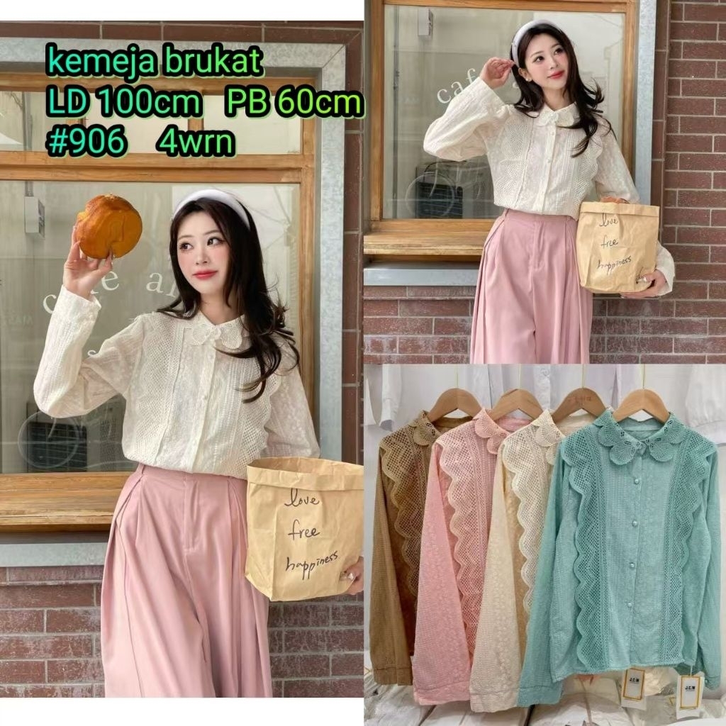 Real pic ORIGINAL dan TERMURAH Blouse Brukat Mewah PREMIUM Butik / Atasan Jumbo PREMIUM Import / Ata