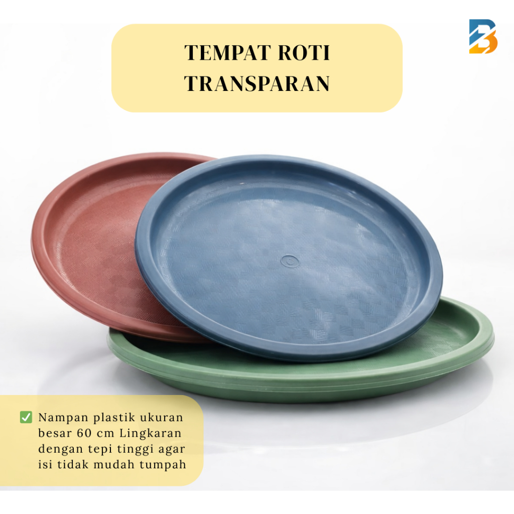 Tampah Plastik Jumbo 60 cm - Nampan Warna Bulat Serbaguna
