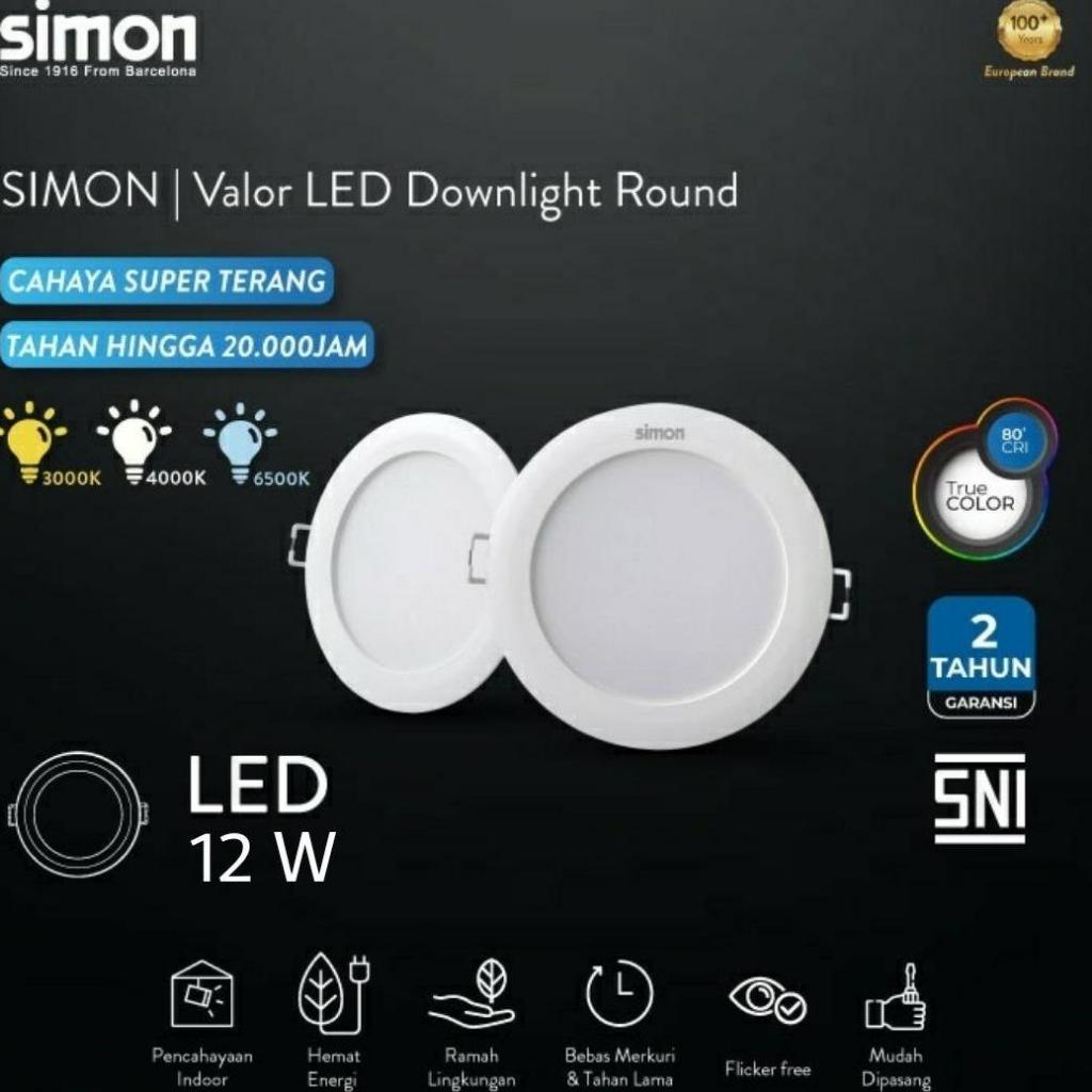 SIMON Valor LED Downlight Lampu Plafon Tanam Hemat Listrik Terang Modern 12Watt dan 17Watt 20 Watt/L