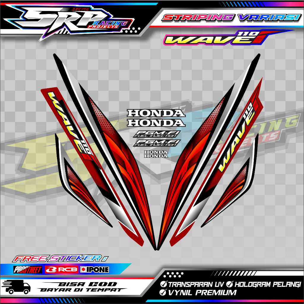 STRIPING VARIASI HONDA REVO WAVE i 110/STICKER LIST MOTOR HONDA REVO WAVE i 110