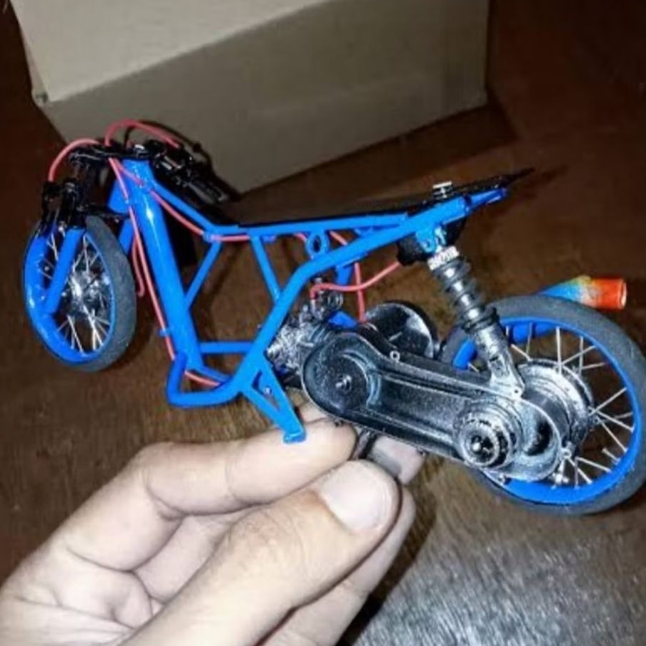 miniatur motor drag Honda Vario 150 old LED free dinamo