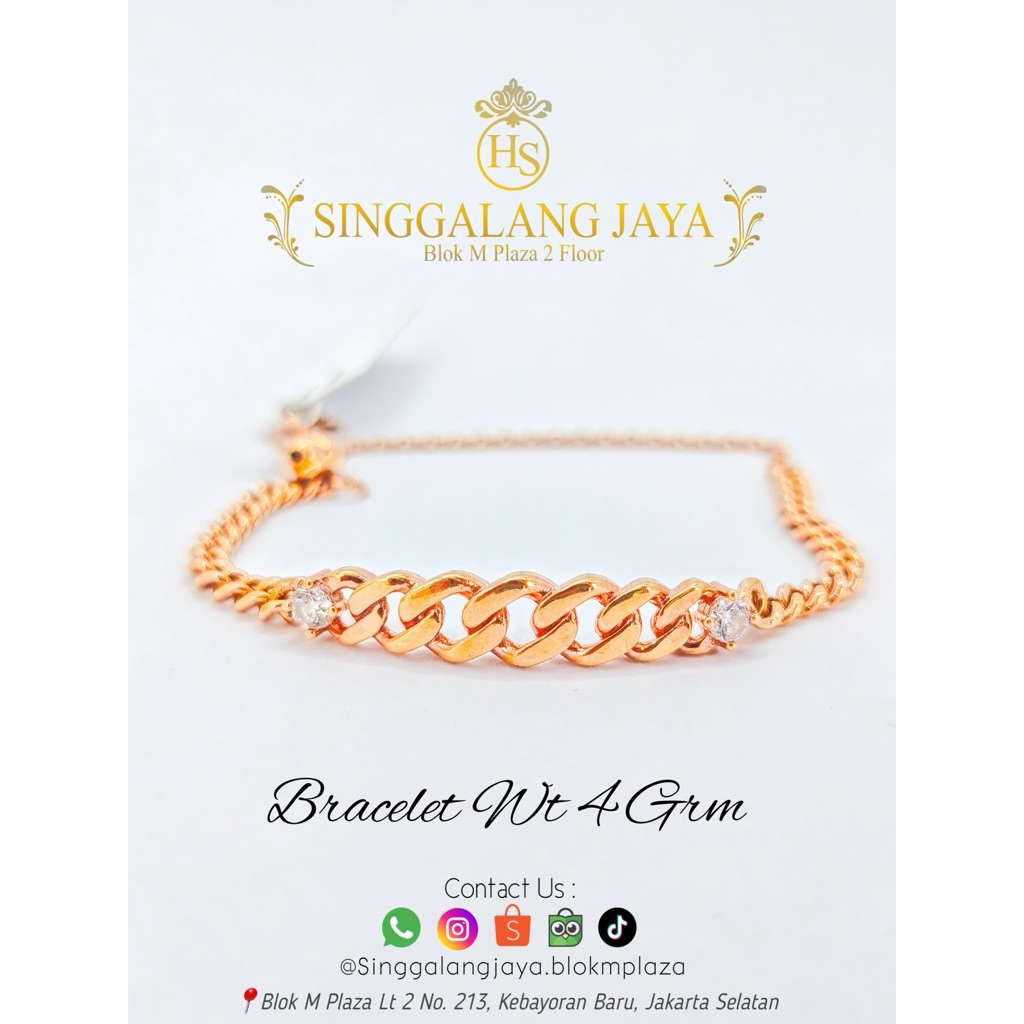 gelang serut sisik naga kadar750/17k