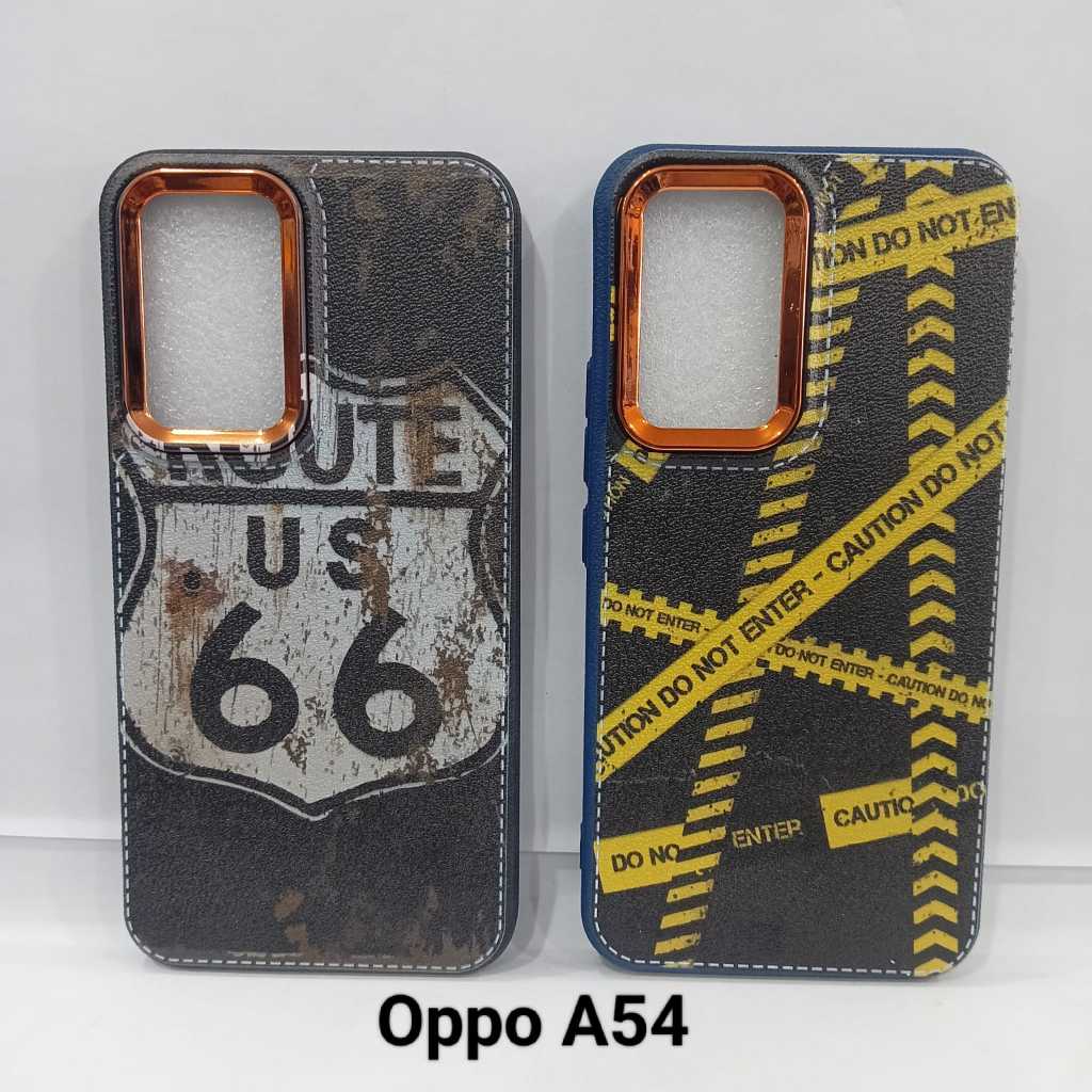 Soft Case Silikon Premium Luxury Leather motif oppo a54