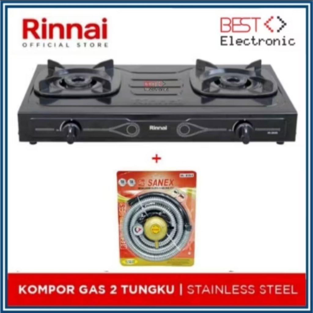 Kompor Gas Rinnai RI 202s Kompor Murah Rinnai 202s Kompor Ekonomis Rinnai 2 Tungku RI 202 s