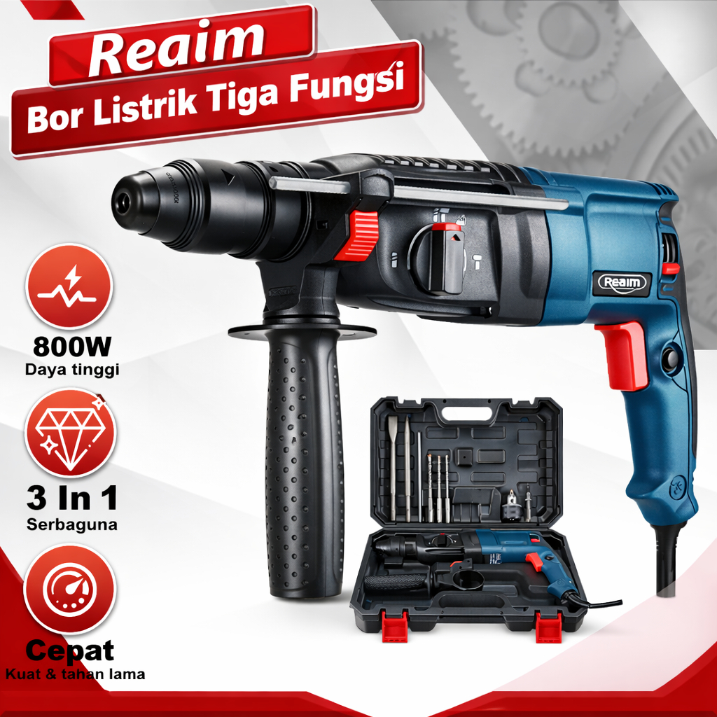 Reaim Rotary Hammer Drill Bor Beton Rotary Hammer Power Tools