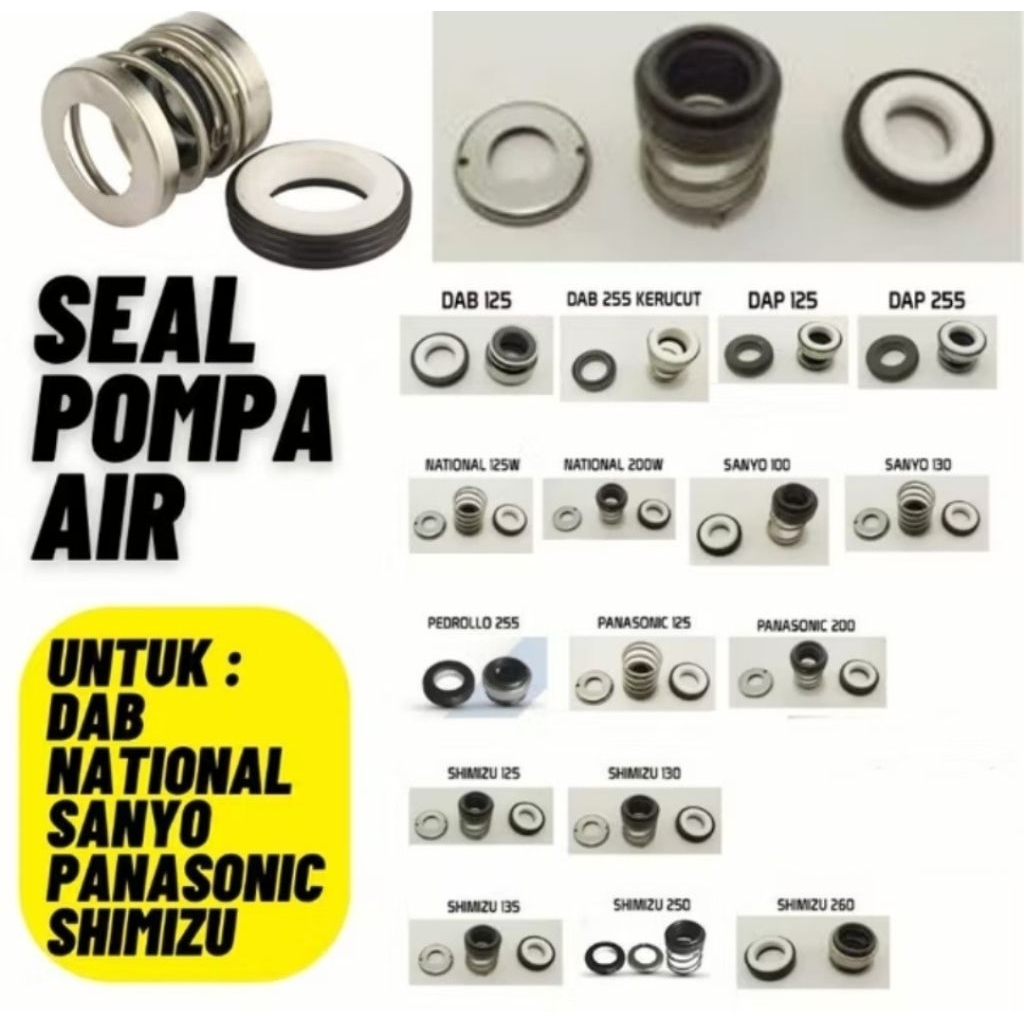 Seal Pompa Air Spare Part Mechanical Seal Pompa Air Universal Semua Merek Sanyo Shimizu