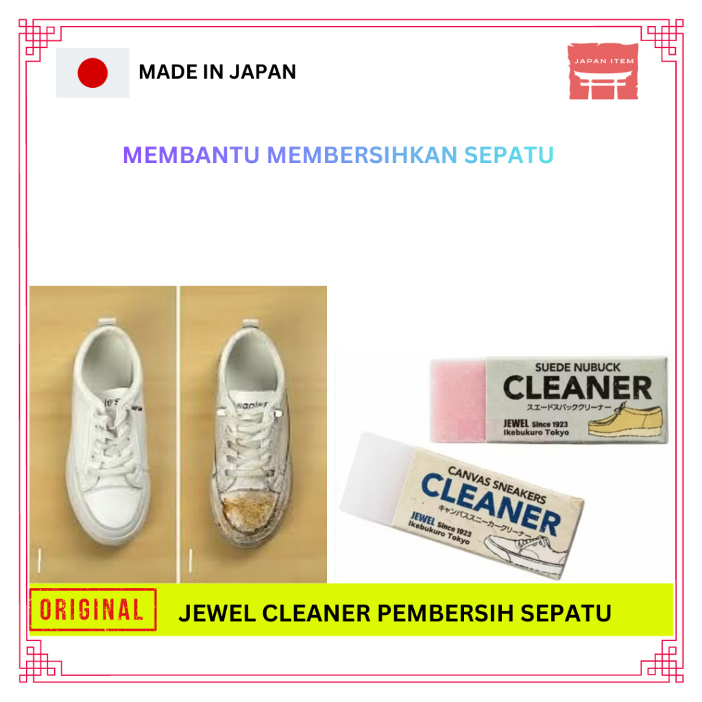 Jewel Cleaner pembersih sepatu Suede nubuck Canvas Sneakers Japan