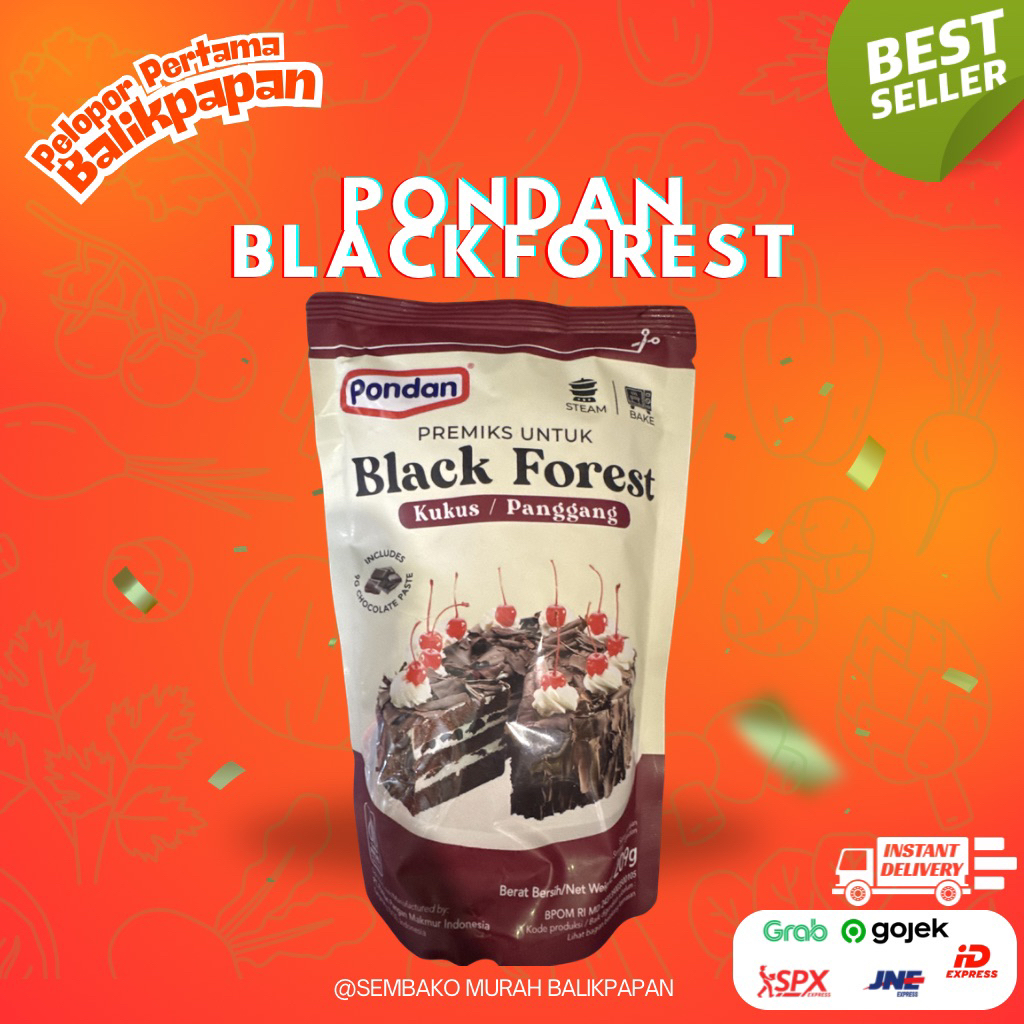 Pondan Black Forest Kukus / panggang 200 gr