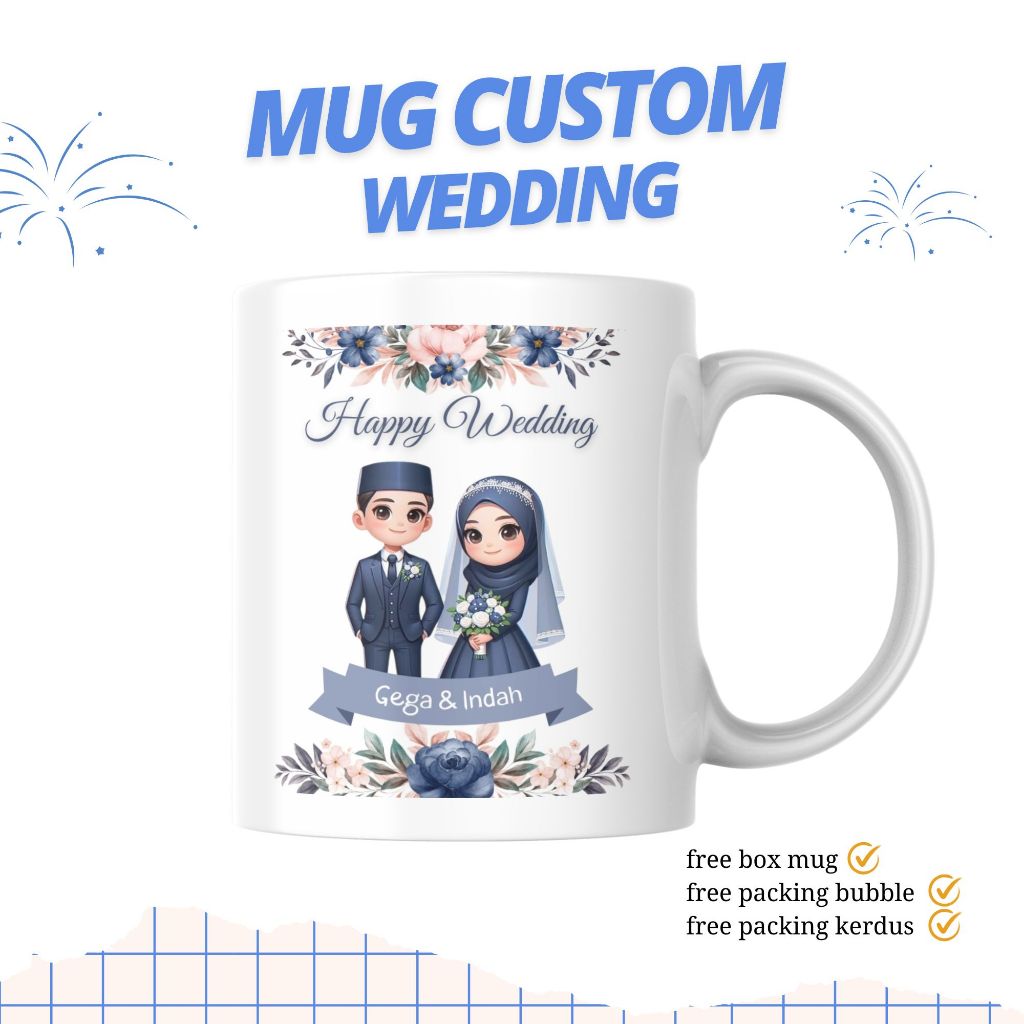 MUG WEDDING / MUG CUSTOM PRINTING / SOUVENIR MUG PRINTING