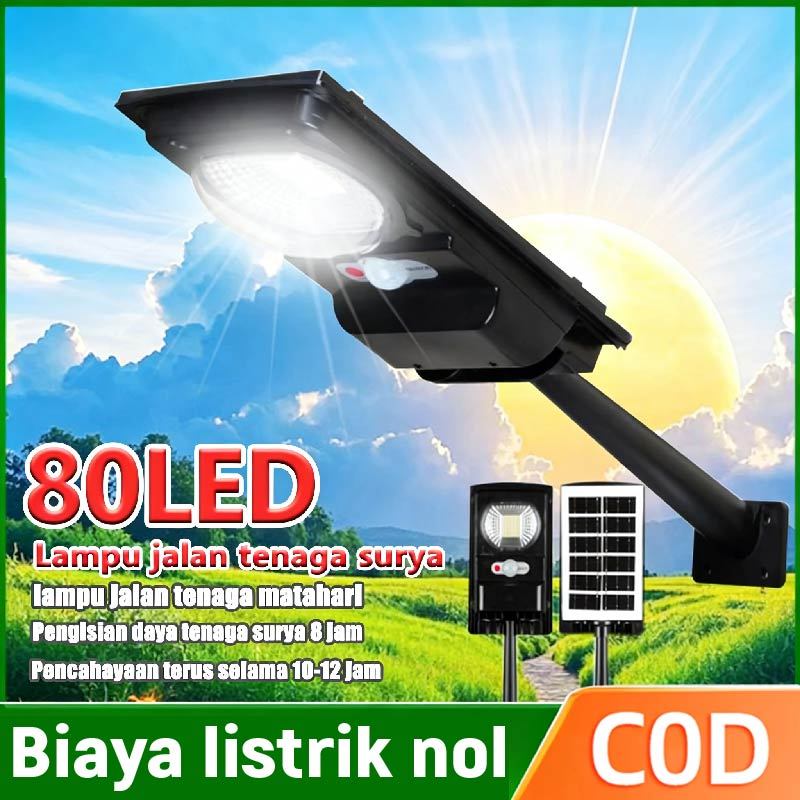 Solar Sensor Street Cell Lights 80LED lampu solar cell LAMPU LED TENAGA MATAHARI Lampu Solar Lampu P