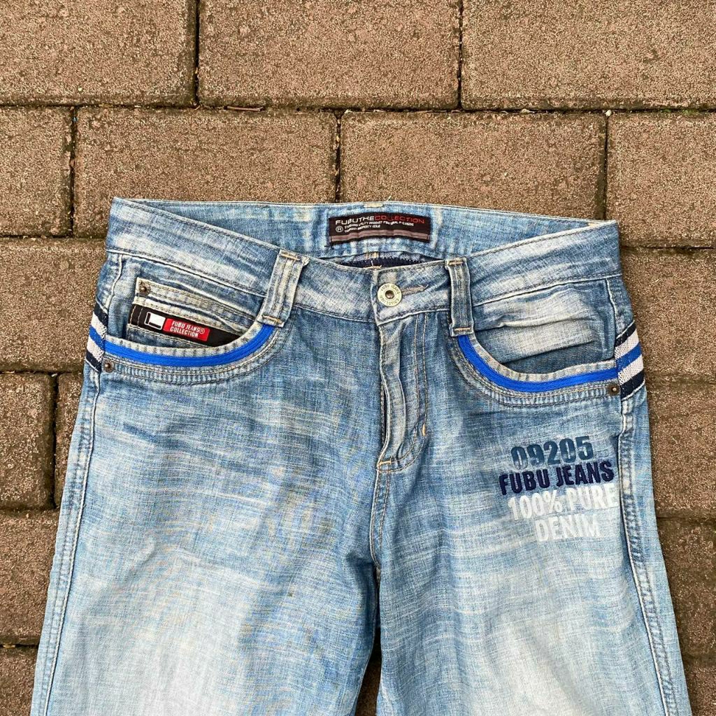 Celana jeans sashiko rework by FUBU COLLECTION