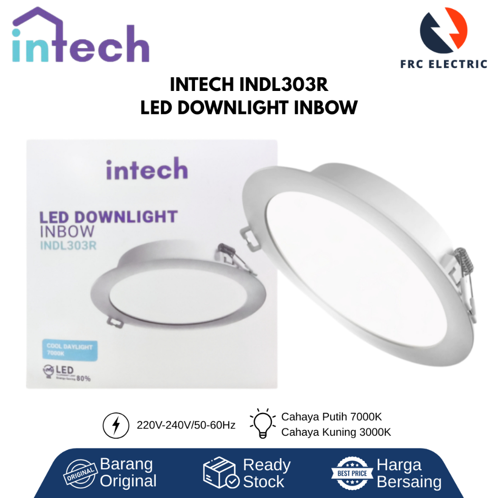 INTECH Lampu Downlight LED INDL303R 5 Watt 9 Watt 12 Watt 18 Watt - Lampu Downlight - Lampu Panel LE
