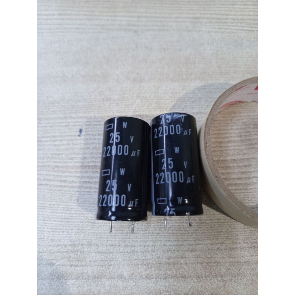 2 biji elko 25v 22000 uf.