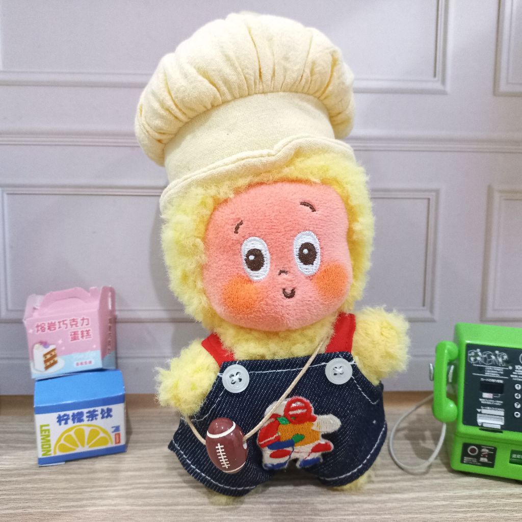 Baju boneka twinkle twinkle popmart outfit jumpsuit denim rugby