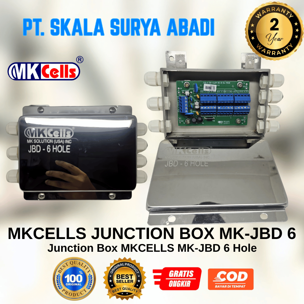 MKCELLS JUNCTION BOX DIGITAL MK-JBD-6 HOLE / Junction Box Digital  6 Hole Stainless Steel Bergaransi