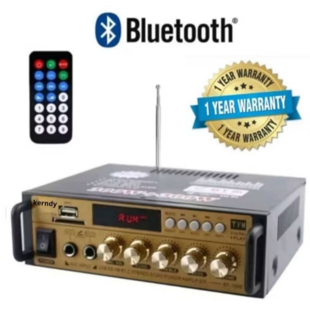 Amplifier Kerndy Bt-298A Bluetooth Eq Audio Amplifier Karaoke Home Theater Fm Radio 600W Amplifier B