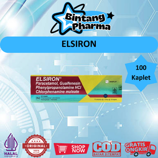 ELSIRON (1 KOTAK ISI 100 KAPLET) - OBAT DEMAM, BATUK DAN PILEK