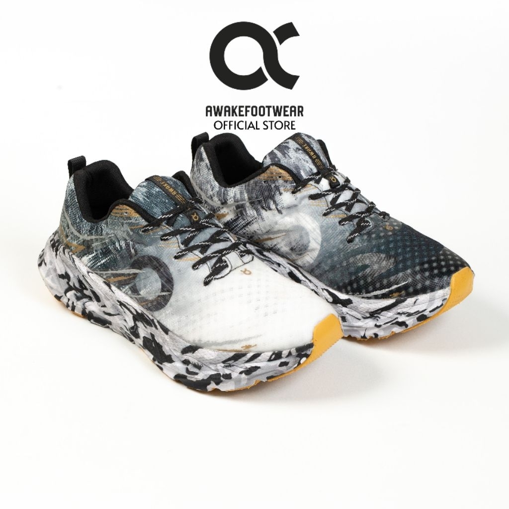 Sepatu Lari Running Awake MOONLIGHT GREY Olahraga Ringan Hikking Pria Wanita