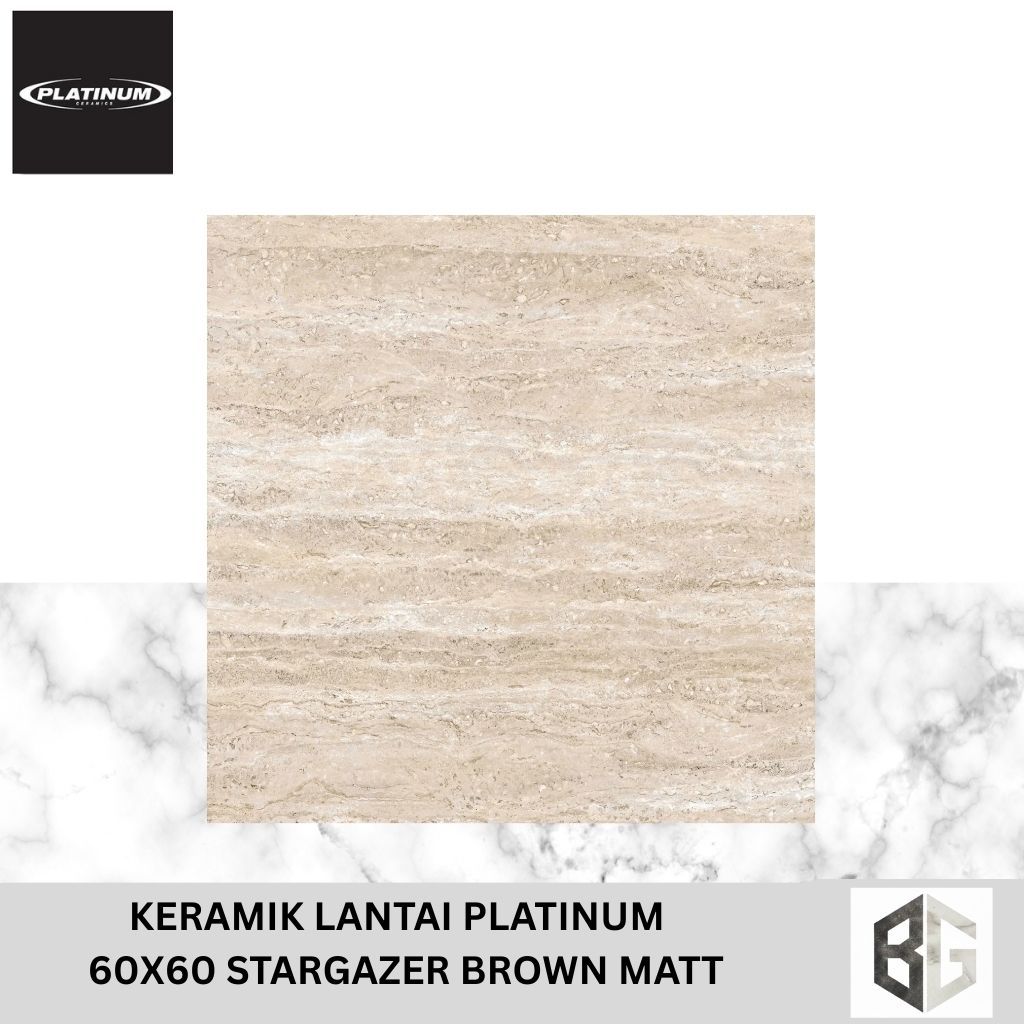 KERAMIK LANTAI PLATINUM Stargazer Brown/Grey Matt 60x60