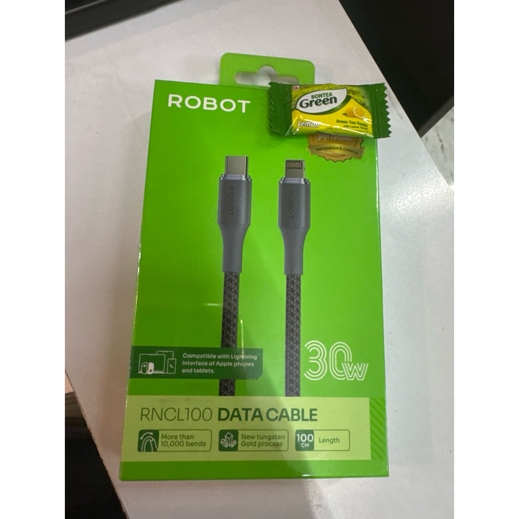 Cabel data Robot RNCL100 C to lightning 30W 100cm