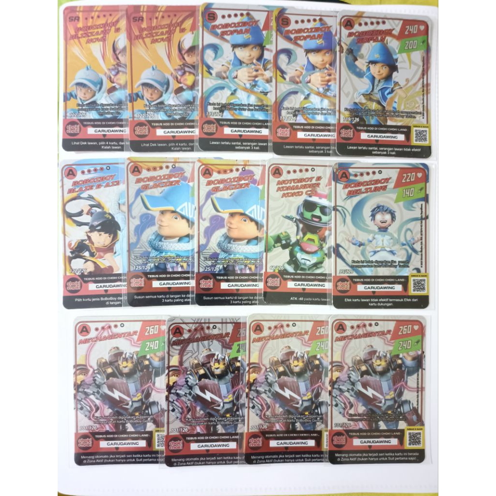 Kartu boboiboy Foil Choki choki