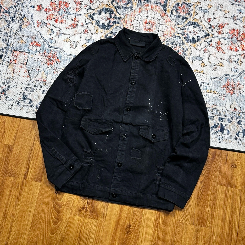 BUEN CAMINO DISTRESSED DENIM JACKET SECOND