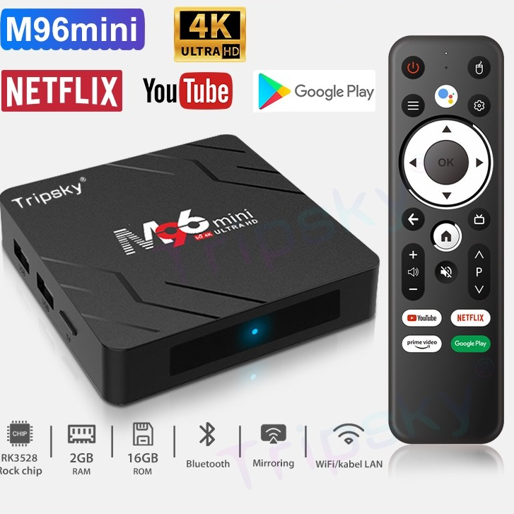 JNDTECH M96mini-Voice version Android Tv Box Ram 2gb Rom 16gb Android Tv 13 OS STB Bluetooth 4K RK35