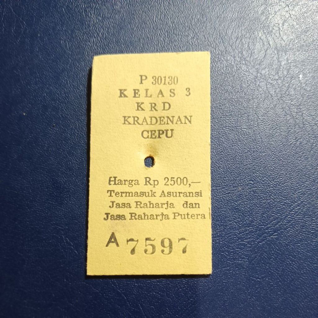 Tiket kereta api jadul atau lawas