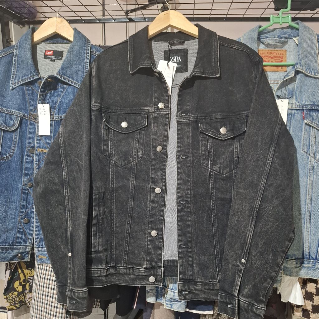 jaket jeans merk zara original second like new