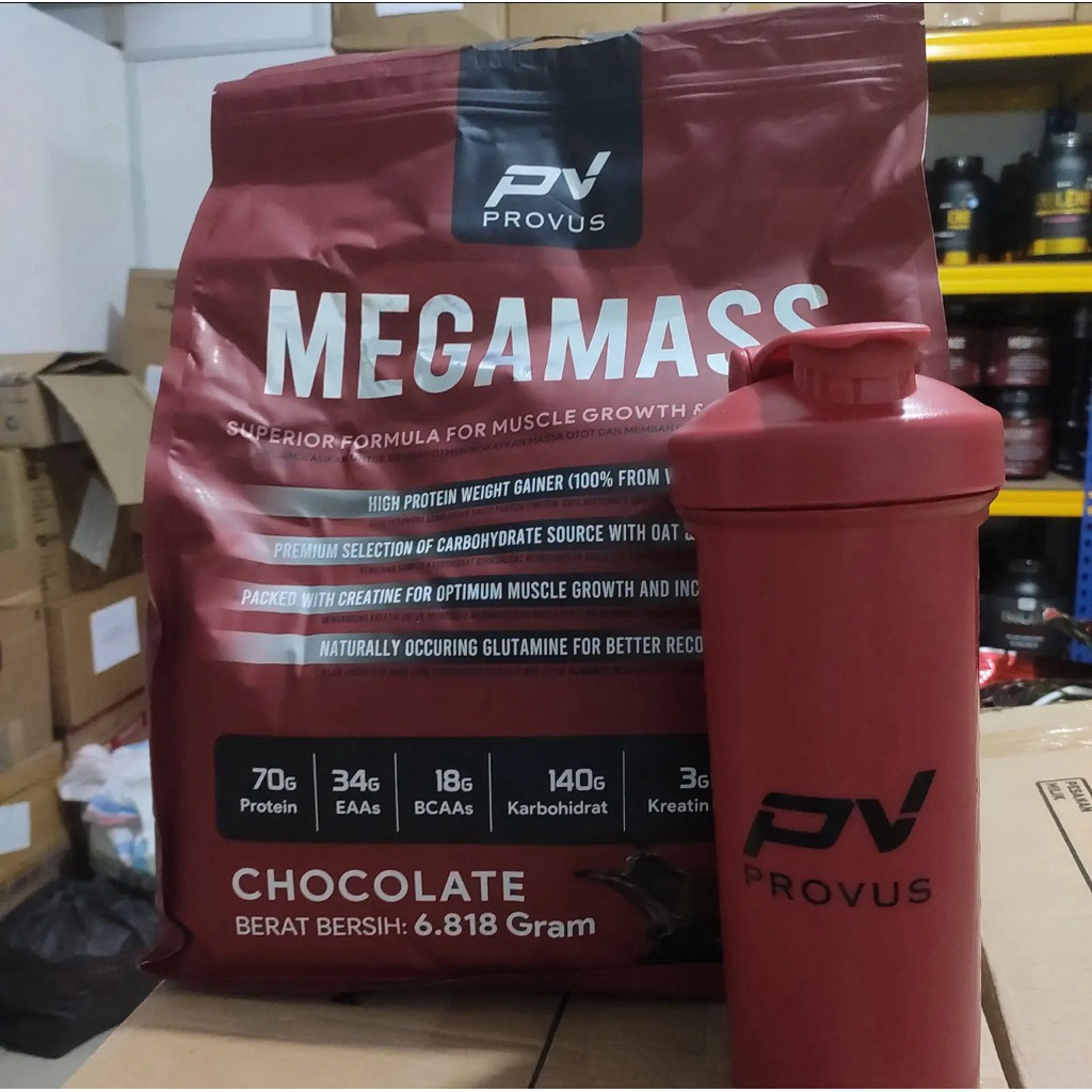 provus mega mass gainer 15lbs / megamass 15lb gainer BPOM HALAL