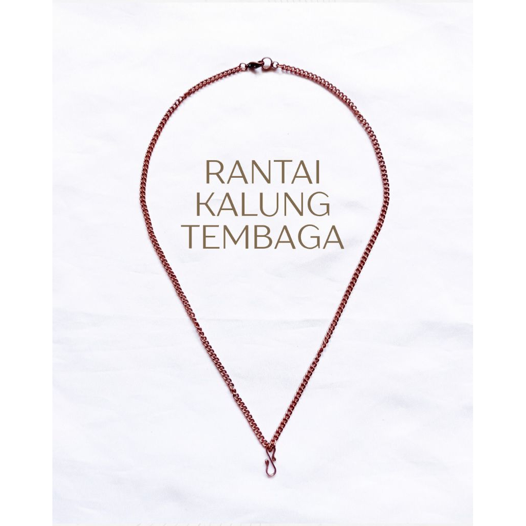 Tali Rantai Kalung Tembaga Murni Untuk Liontin Crystal Dan Orgonite Necklace Pendant