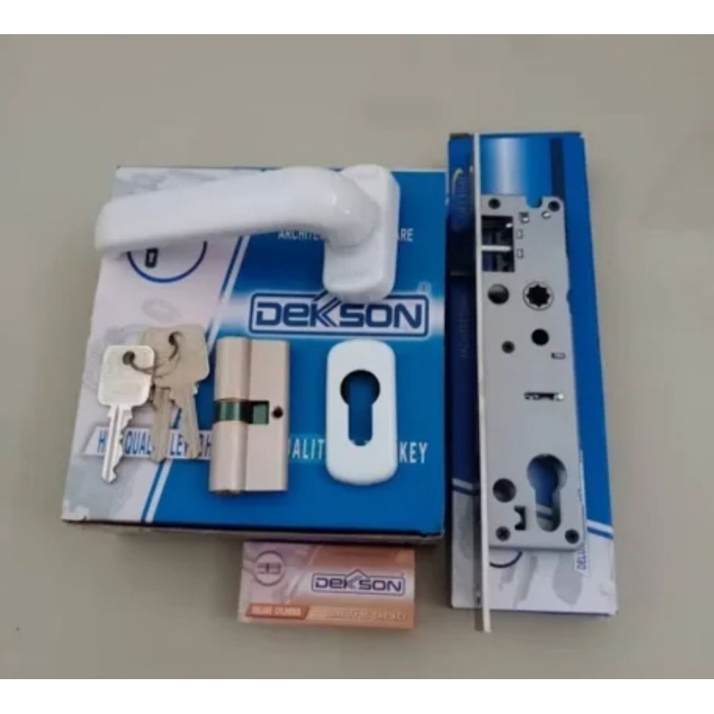 Dekson Handle Pintu Alumunium 0816 Hitam Putih Coklat - Kokoh dan Minimalis