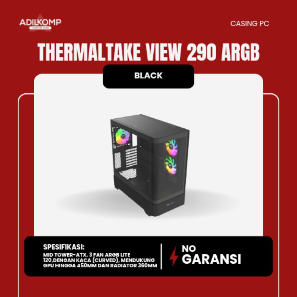 CASE PC THERMALTAKE VIEW 290 ARGB BLACK