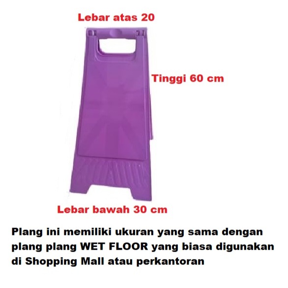 Plang warna rambu UNGU purple stiker sticker DROP OFF PICK UP ONLY batas suci alas kaki khusus wanit