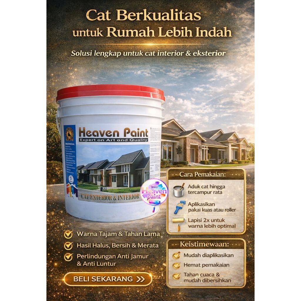 Cat Tembok Exterior & Interior | Cat Tembok Heaven Paint Exterior & interior | Cat Eksterior & Inter
