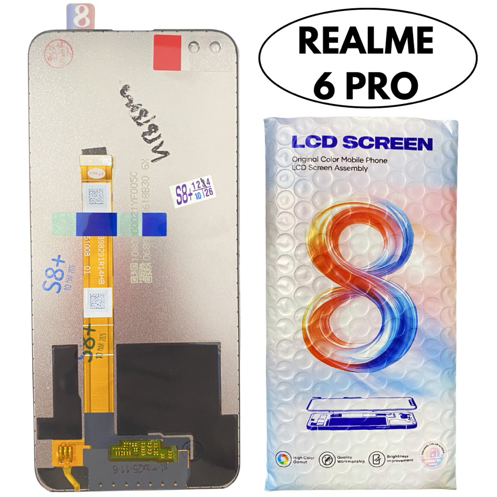 LCD ORIGINAL REALME 6 PRO FULLSET BLACK