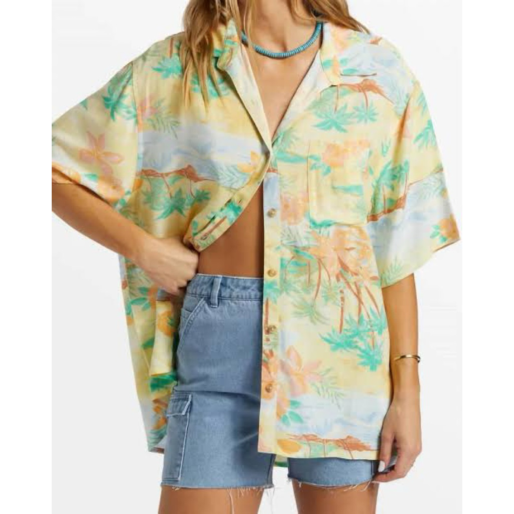 kemeja wanita oversize billabong original