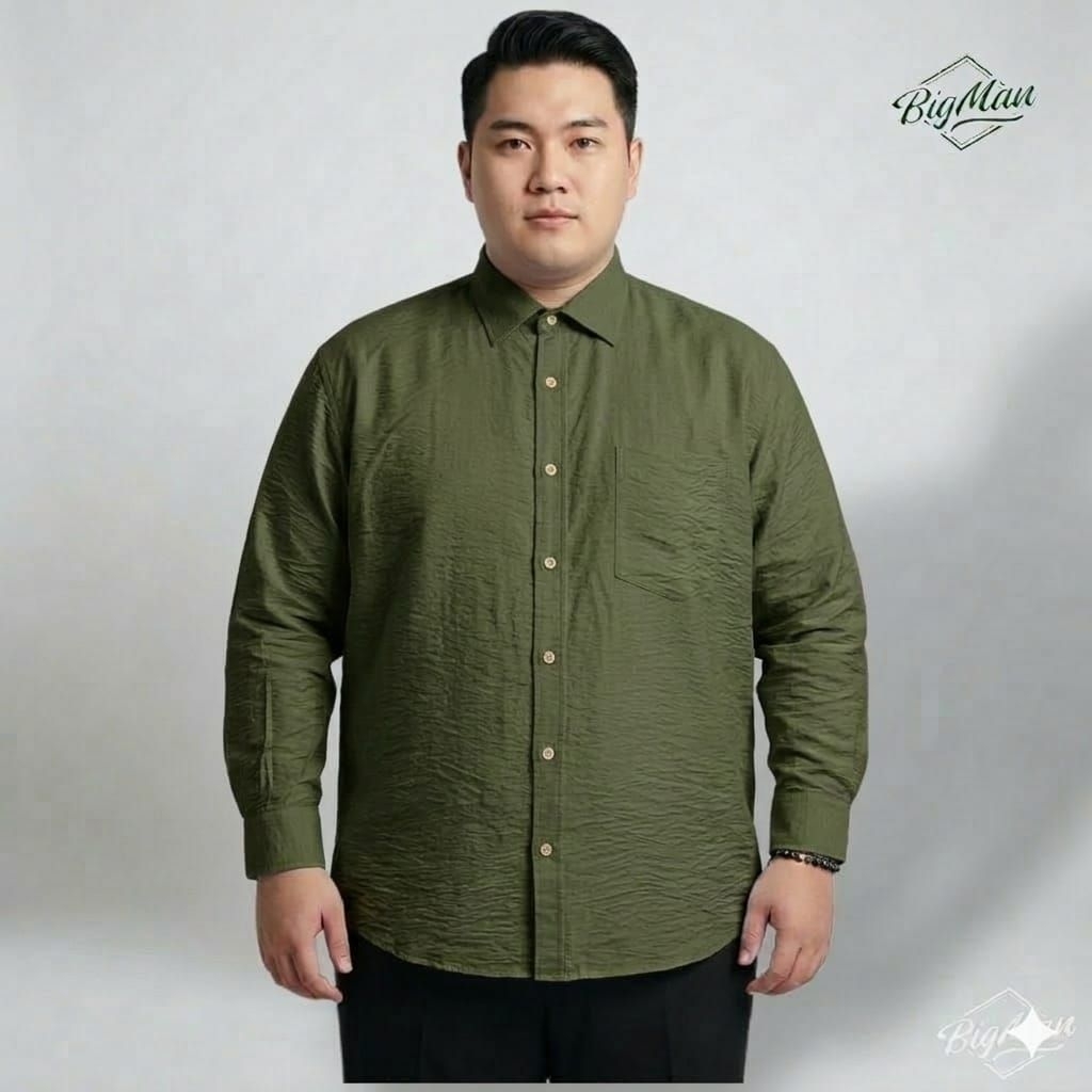 Kemeja linen panjang Pria Jumbo xxxl xxxxl Kemeja Big size oversize 9xl 7xl