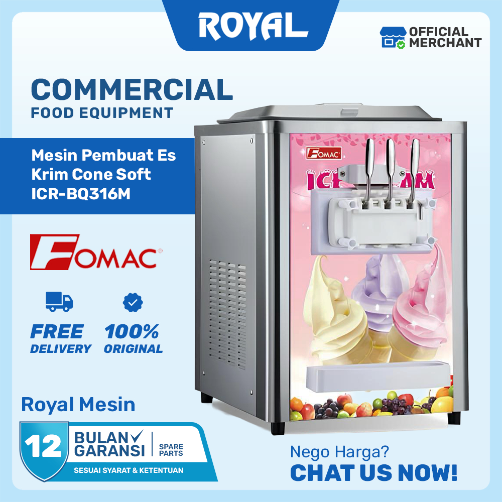 FOMAC Mesin Pembuat Es Krim / Soft Ice Cream ICR-BQ108 / ICR-BQ316M / ICR-BQ316S