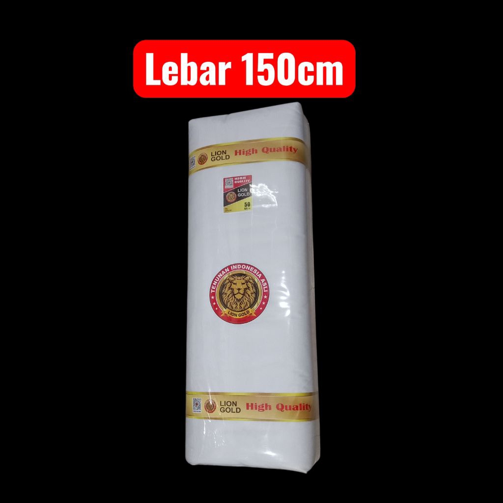 1 roll Kain kafan Lion Gold lebar 150cm - Grosir Kain kafan Kain kafan rolan - Kain mori