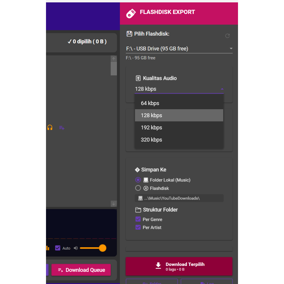 Software Download Lagu MP3 dari YouTube - Otomatis ke Flashdisk
