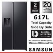 KULKAS SIDE BY SIDE SAMSUNG RS70F65KNFSE - INVERTER, DISPENSER DAN ICE MAKER