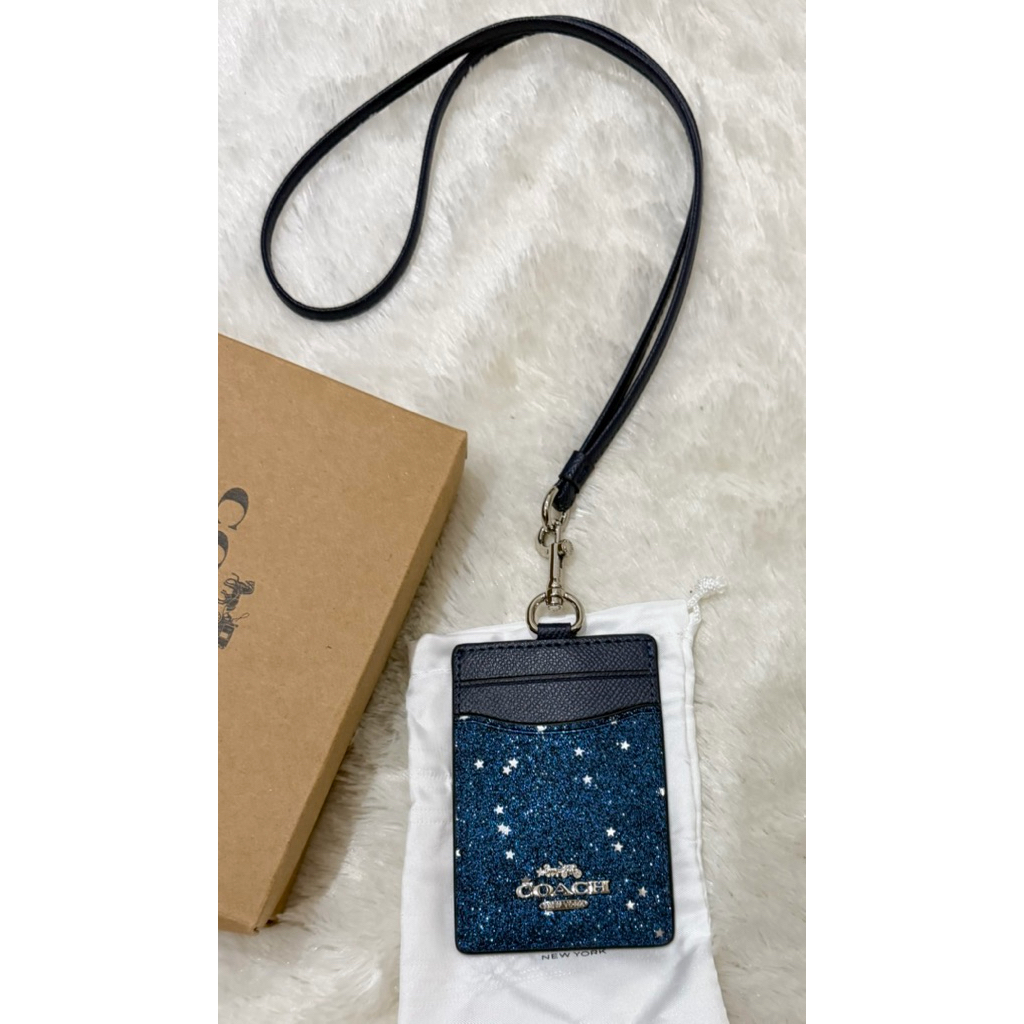 Lanyard COC Shimmmering Dark Blue With Box - Name Tag / ID Card Premium Branded