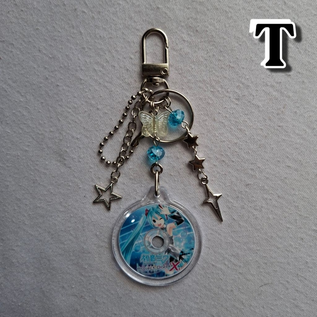 Beads Keychain Bag Hatsune Miku Project Diva X Cd Gantungan Kunci Tas Manik Aesthetic Jewelry Charm