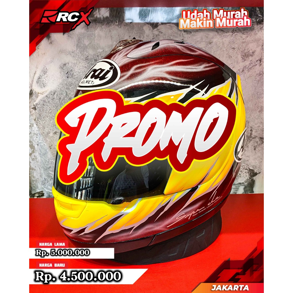 Helm Arai RX7-RR3 Youichi UI size M Original 2nd second bekas RCX