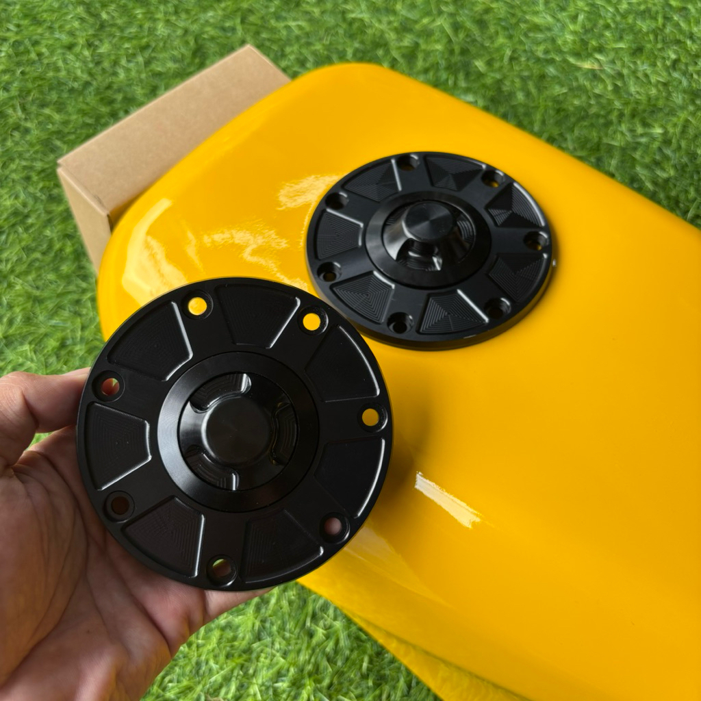 Tutup tangki ninja tutup tengki ninja cnc ninja R,RR,SS,ZX 150 bahan cnc almunium tutup cnc