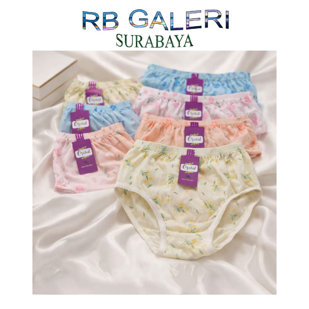 CD Wanita Celana Dalam Wanita Jumbo Murah Orchid Motif Bunga Mid Waist Bukan Orin