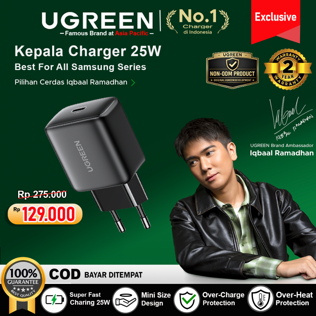 UGREEN Kepala Charger GaN For Samsung Super Fast Charging PPS 25w 45w 2.0